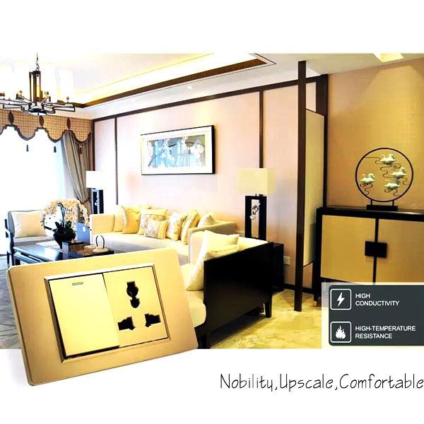 Daudzfunkciju apgaismojuma elektriskais sienas slēdzis un kontaktligzdas liel...